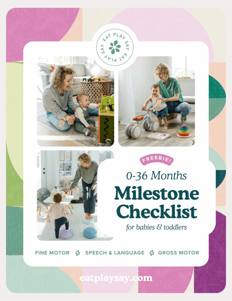 Picture of 0-36 months milestone checklist.