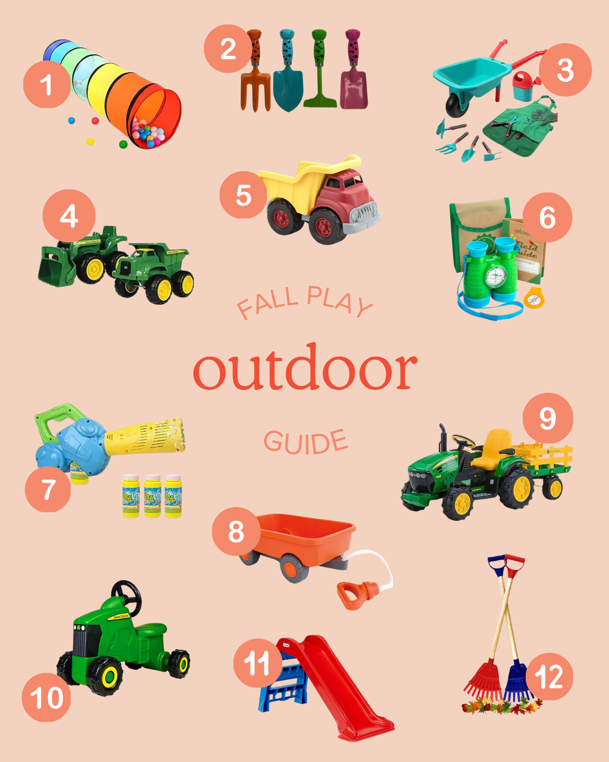 round up graphic of outdoor toys for fall fun 