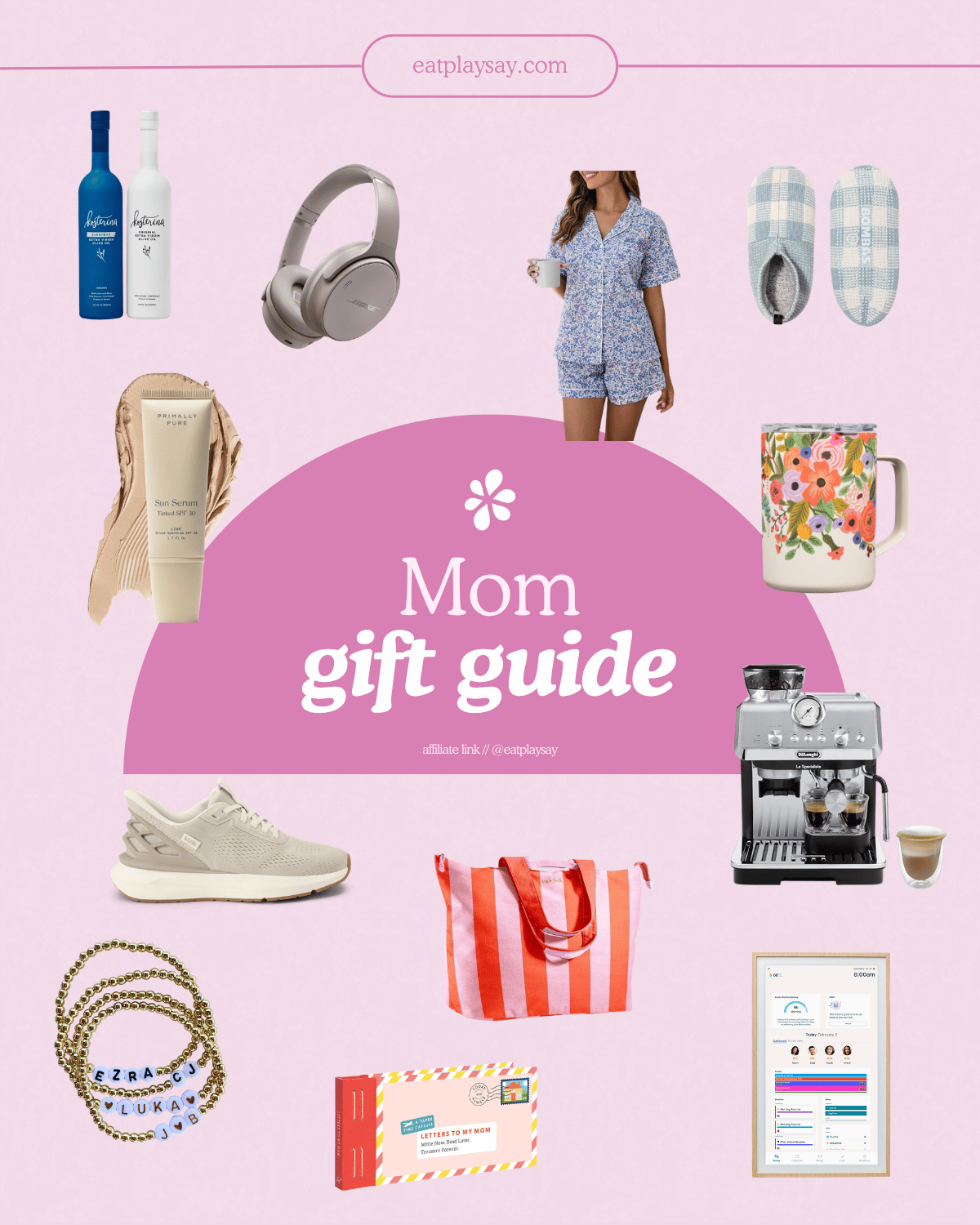 round up graphic of the best gifts for moms on a gift guide for moms