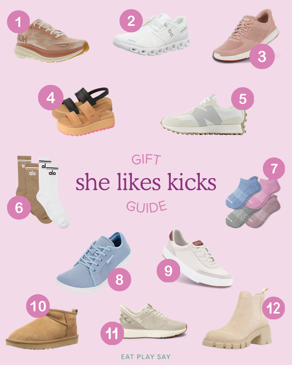 round up graphic of the best shoe gifts for moms