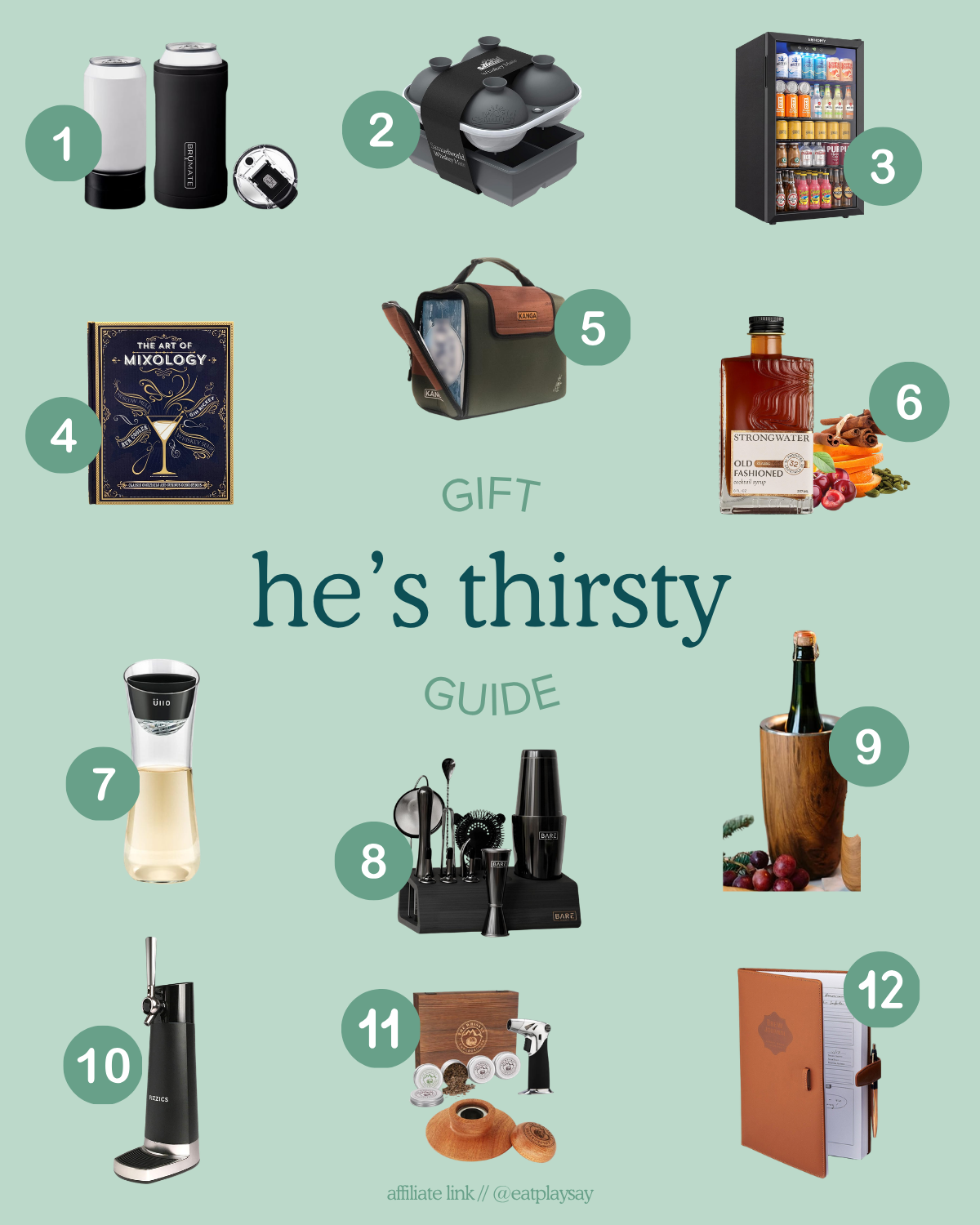 round up graphic with gift ideas for dads who enjoy craft beer and cocktails