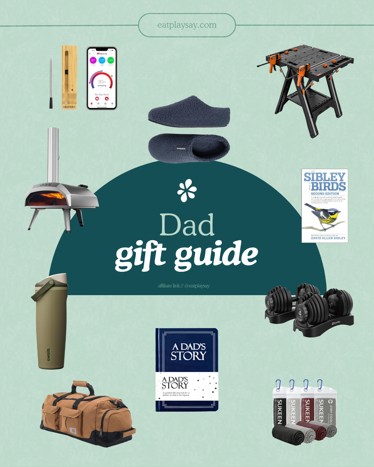 round up graphic of gift ideas for dads