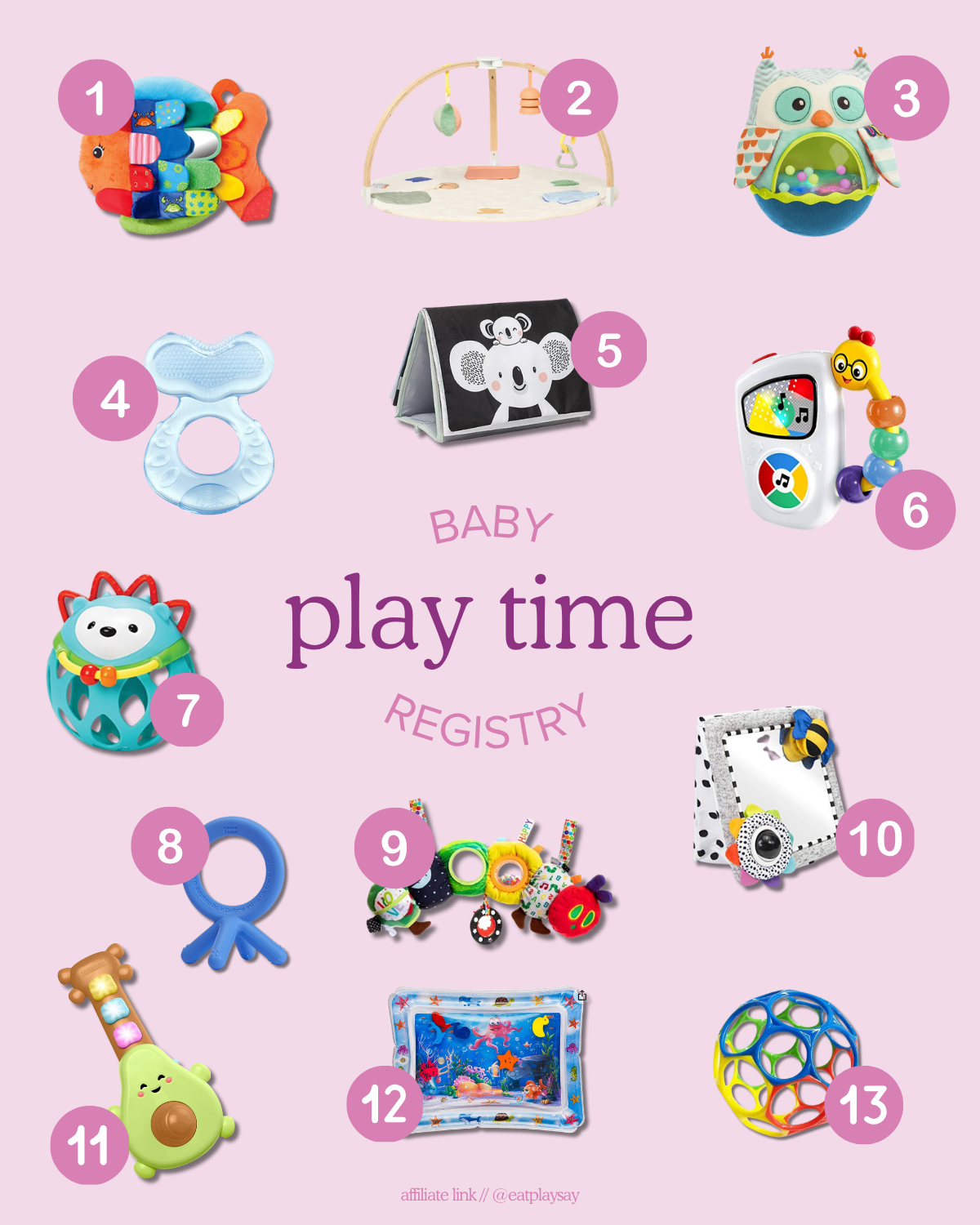 round up graphic of the best baby toys 