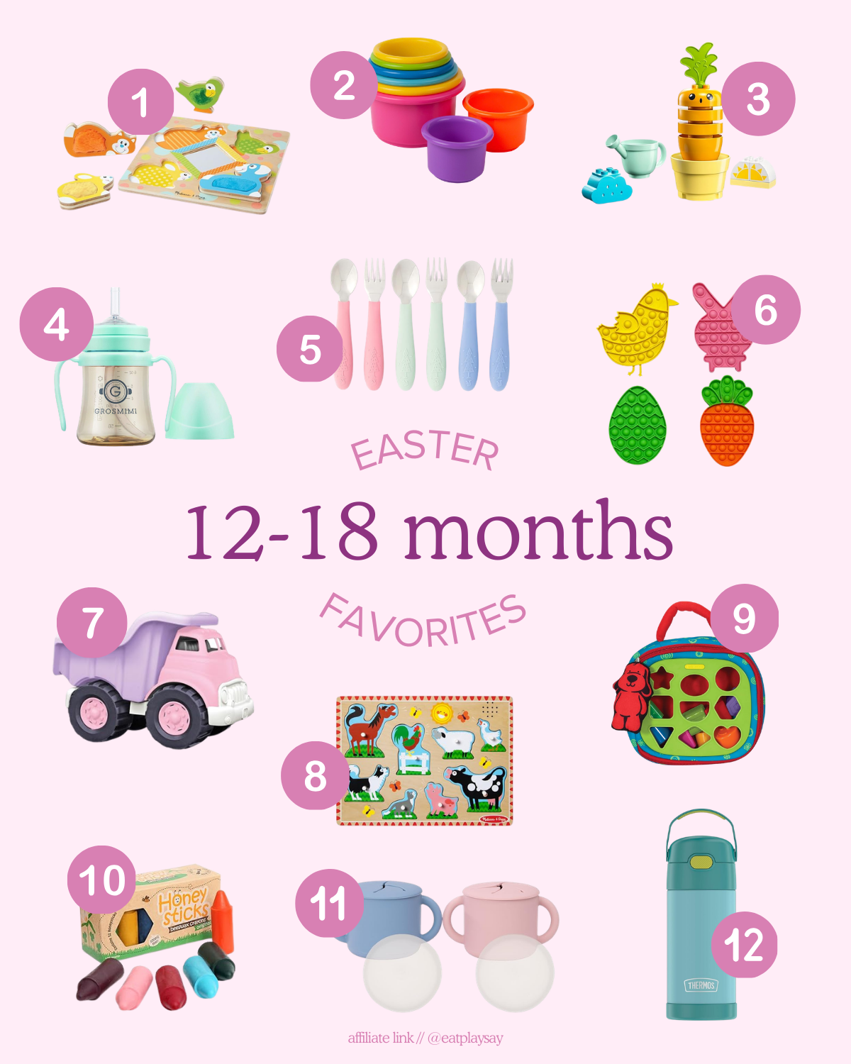 easter basket fillers for 12-18 month olds