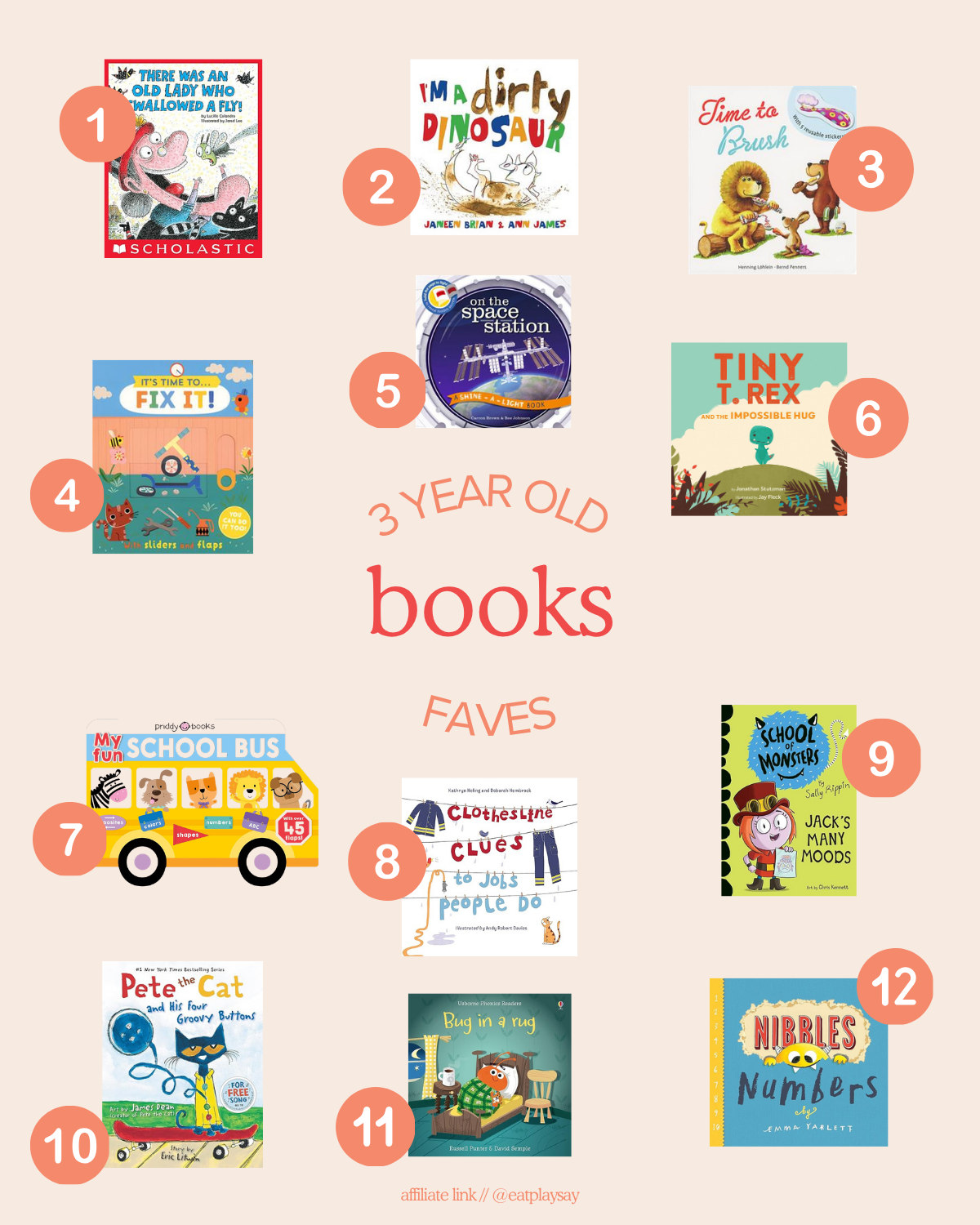 round-up image of the best books for 3 year olds