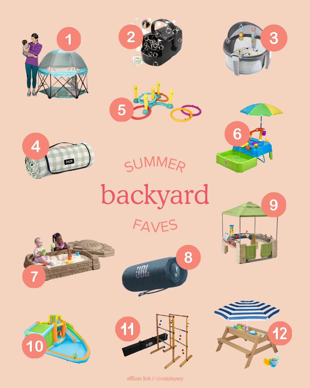round up graphic of top picks for summer backyard fun 