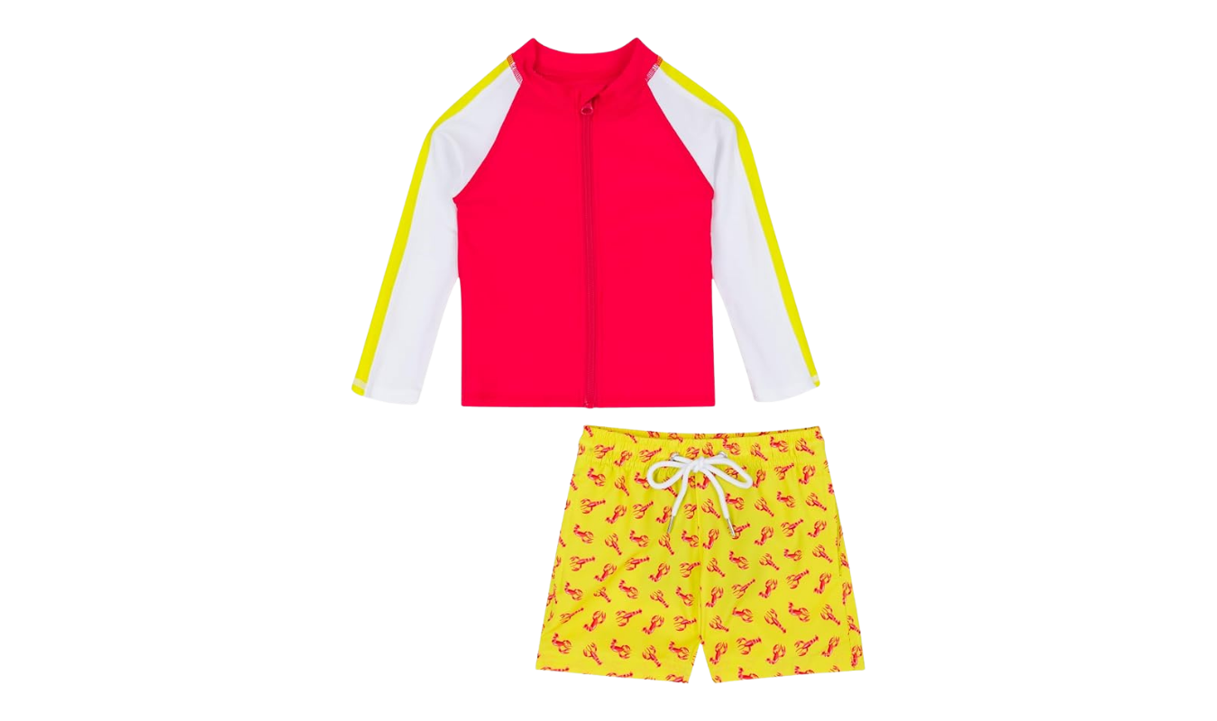 Swimzip boys rash guard and swim trunks set