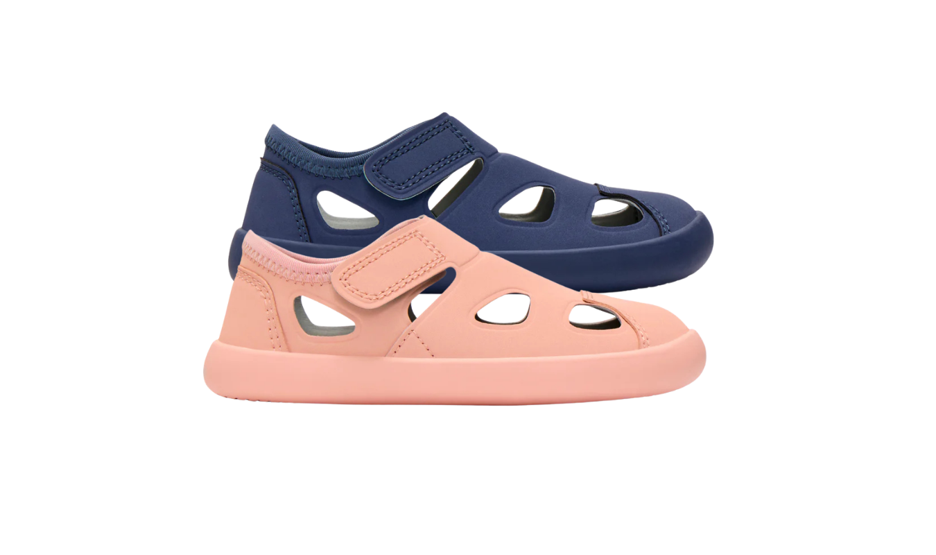 Ten Little sandals in navy and pink