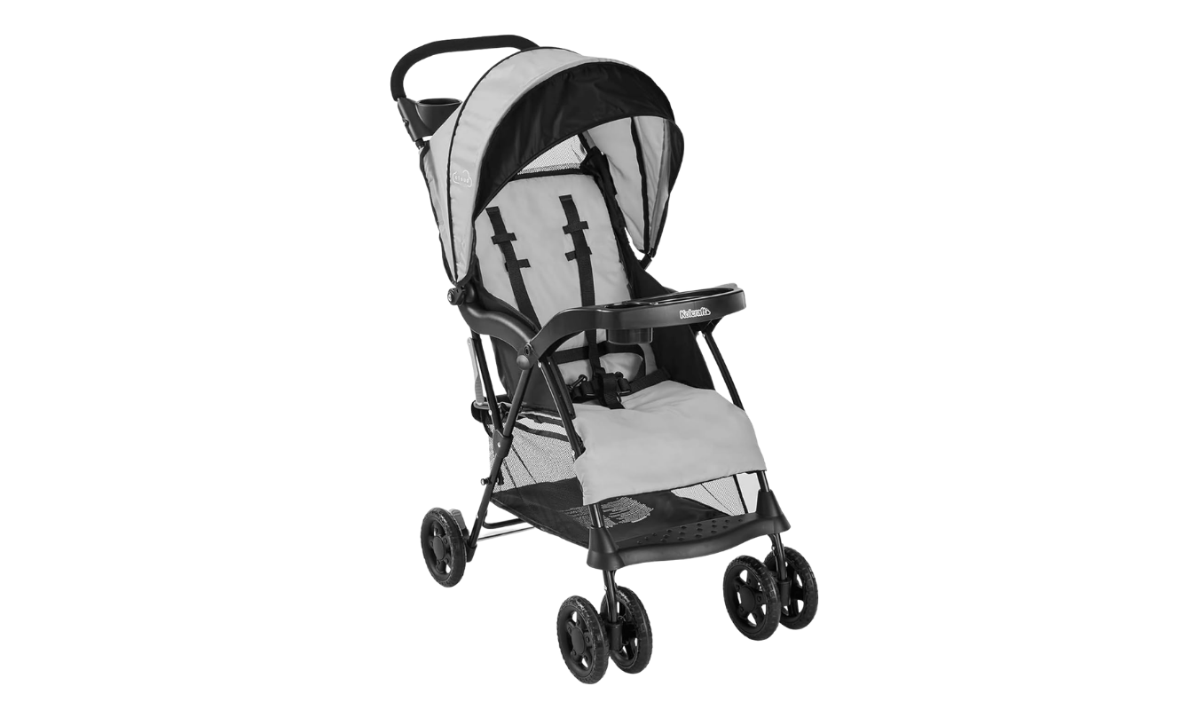 Kolkraft Cloud Umbrella Stroller in gray and black