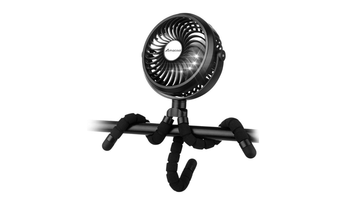 stroller fan in black