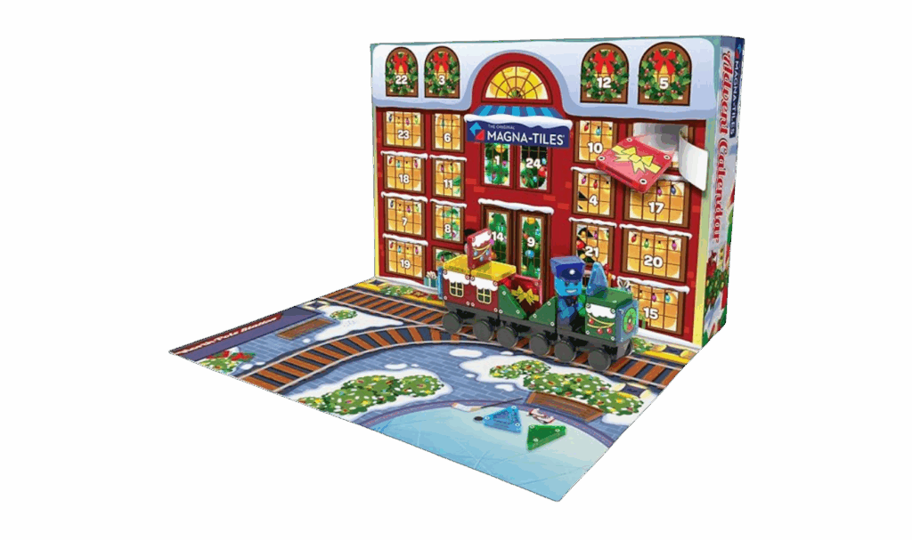 MAGNA-TILES microMAGS Advent Calendar 34-Piece Magnetic Construction Set
