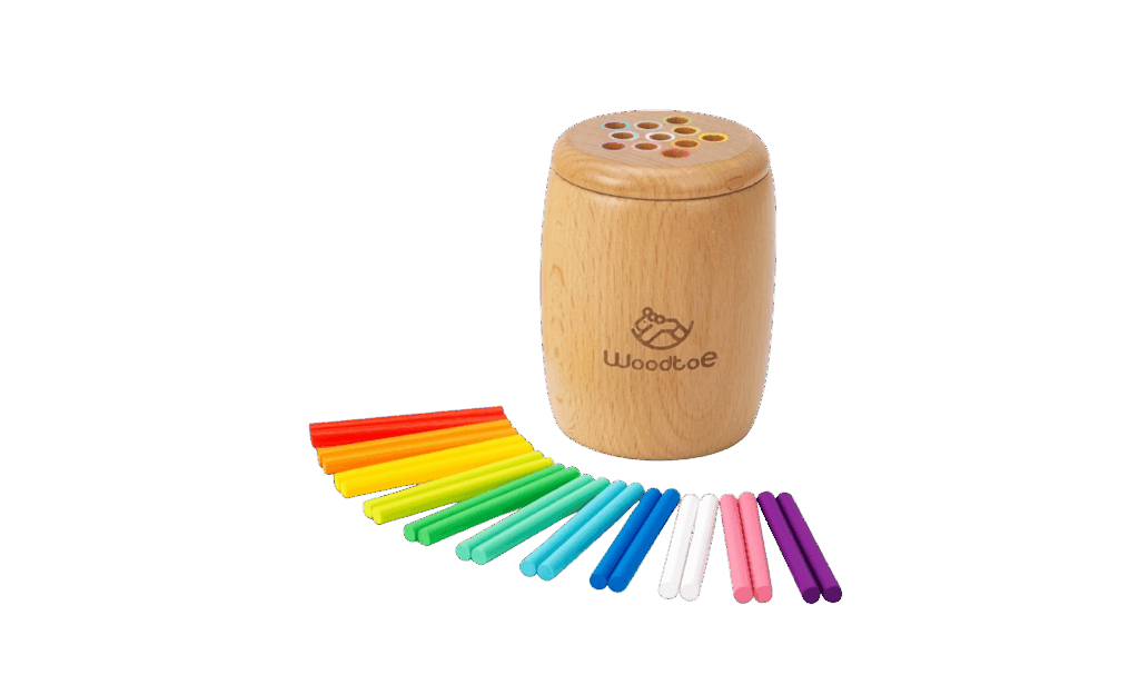 Montessori color sorting sticks for toddlers