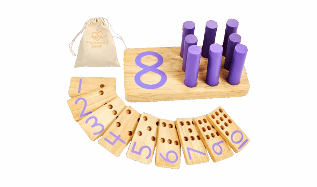 Montessori counting peg boards