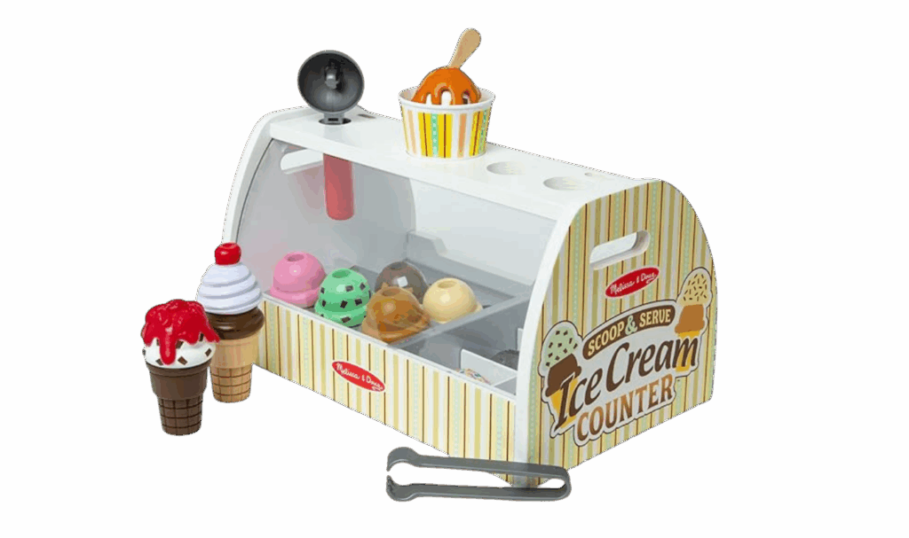 Melissa & Doug scoop and serve pretend play ice cream counter