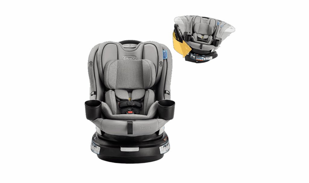 Graco Easy Turn 360 2-in-1 car seat, as featured in a post on the best rotating car seats