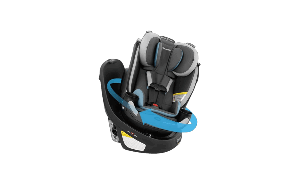 Evenflo Revolve 360 Slim car seat, part of a post on the best rotating car seats