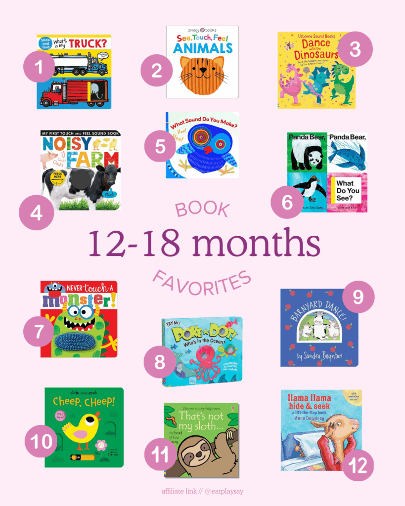 best books for 1 year olds numbered 1-12