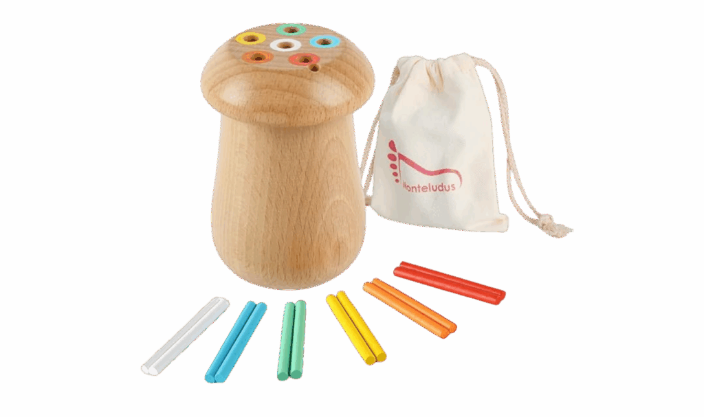 montessori color sorting sticks, fine motor toy