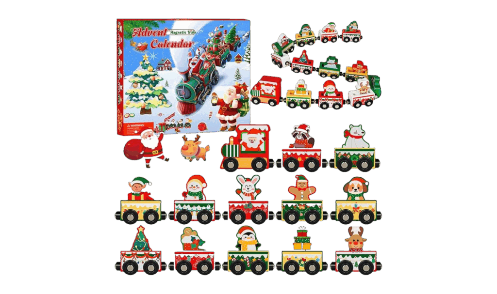 Advent magnetic train set for kids