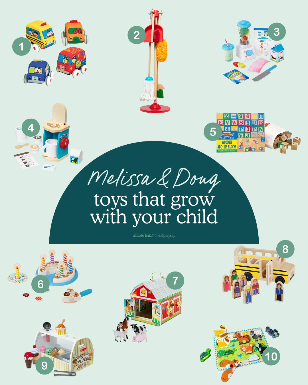 collage of Melissa and Doug that grow with your child