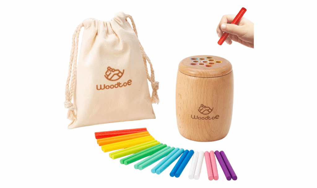 montessori color sorting sticks, fine motor toy