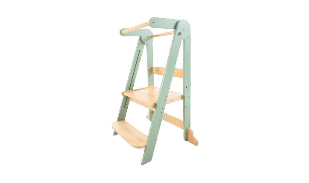 Nordi Folding Toddler Tower in teal color, part of best toddler tower post