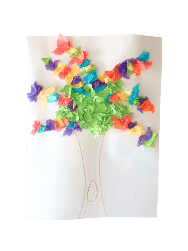 tissue paper tree craft