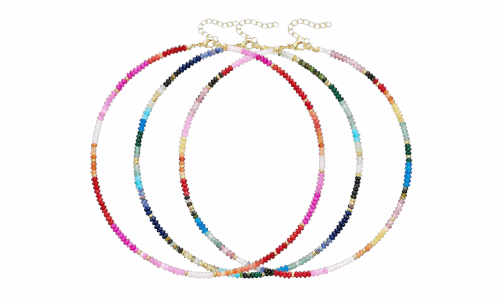 colorful beaded necklace for women