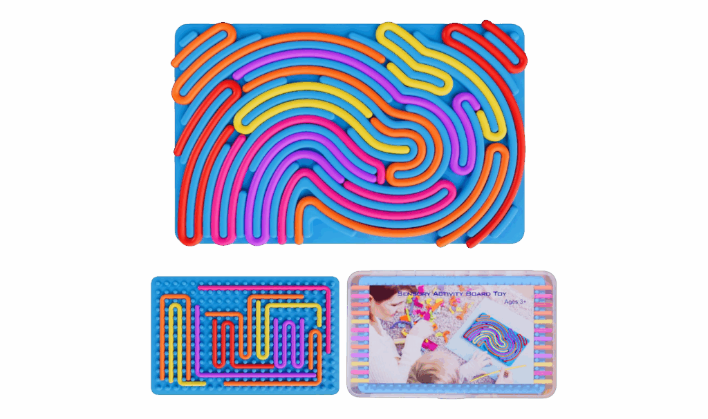 Sensory activity board for toddlers