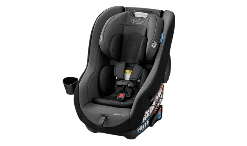 Graco Contender Slim car seat in post about the best travel car seats