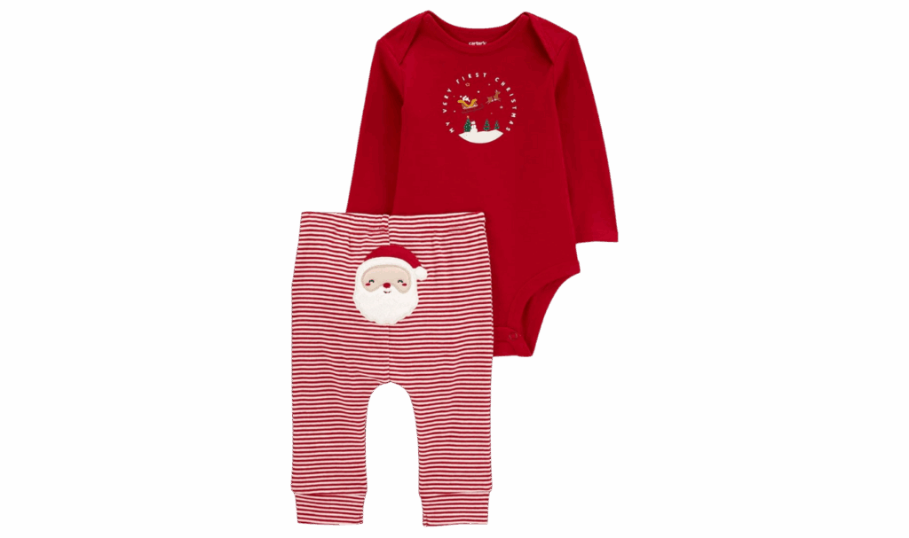 Carter's baby's first christmas onesie and pants