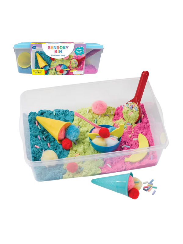 kinetic sand sensory bin
