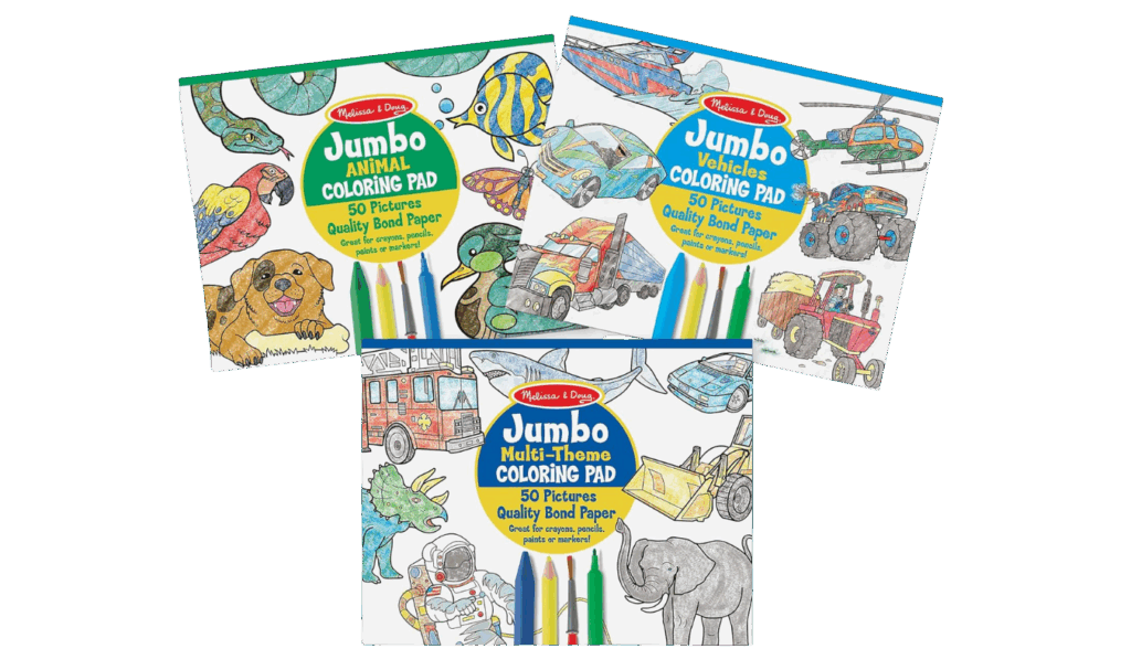 Melissa & Doug jumbo coloring pads variety pack