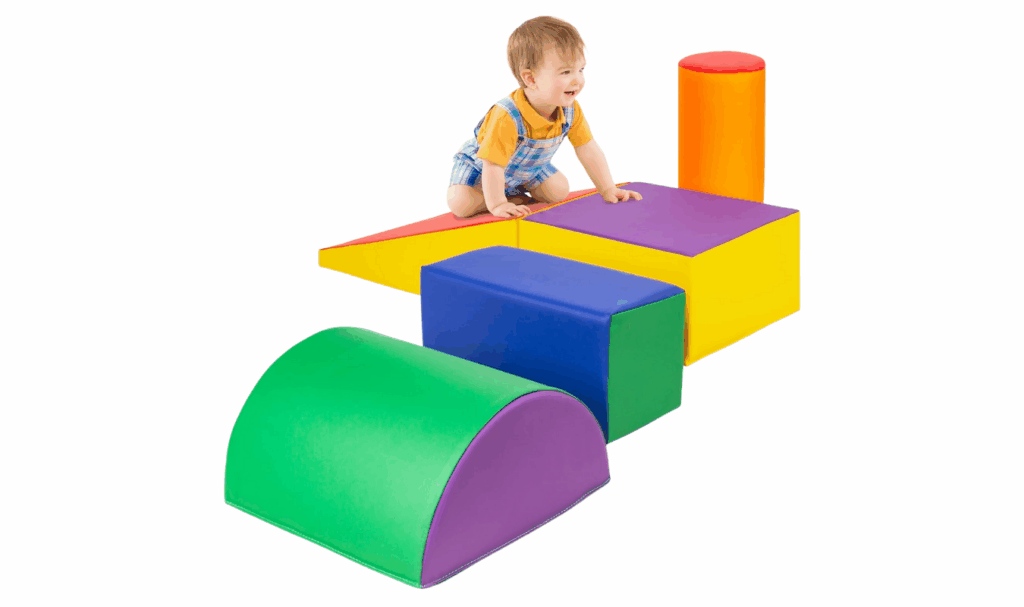 bright colored foam climbing blocks for toddlers 