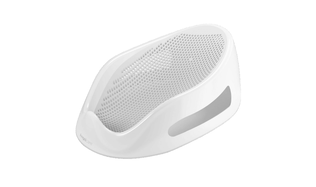 angelcare baby bath support in white and grey