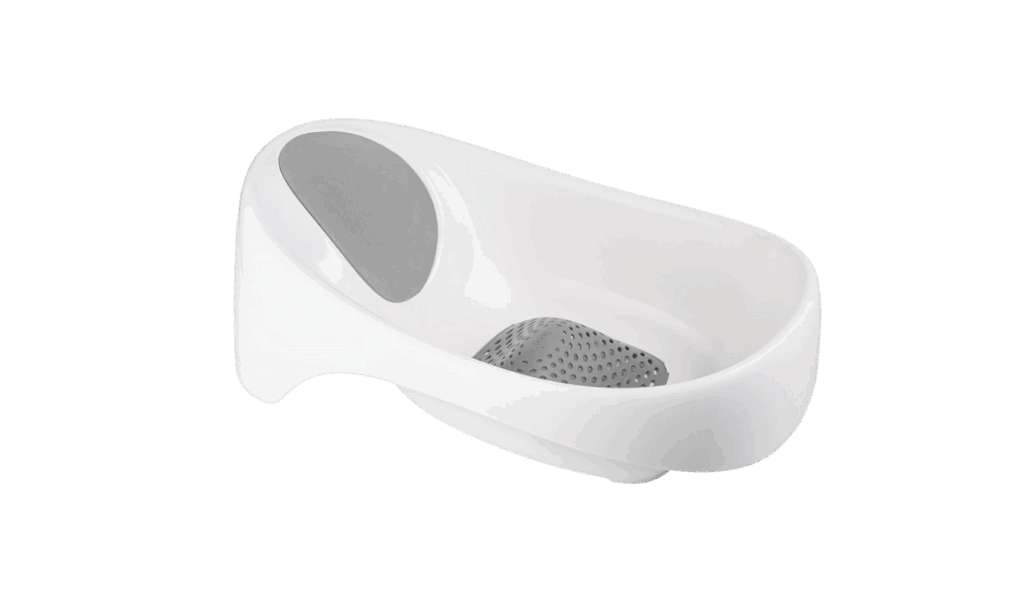 Boon Soak 3-in-1 baby bath tub in white and gray