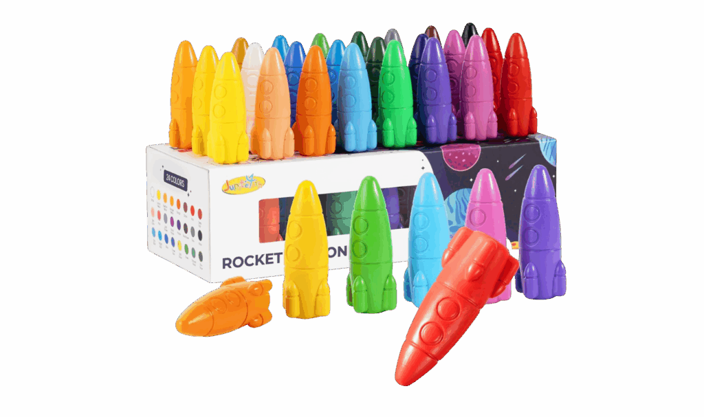 rocket ship shaped crayons