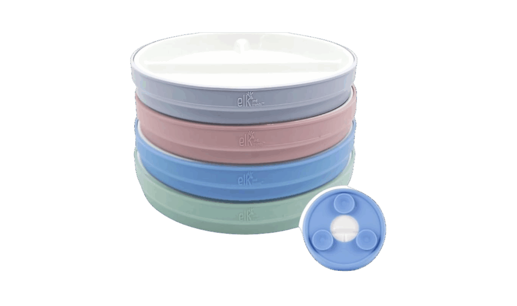 Elk & Friends porcelain plated with silicone suction sleeves