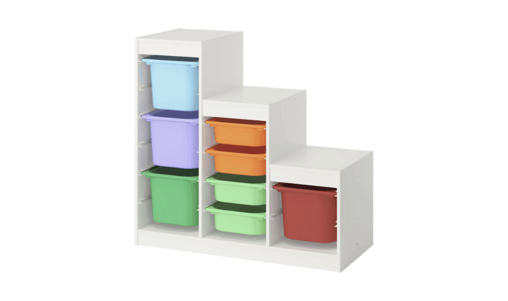 IKEA Trofast storage combination with colored bins 