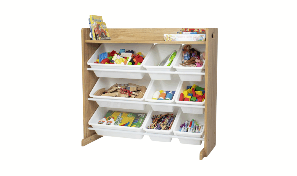 Humble Crew toy storage organizer with top shelf