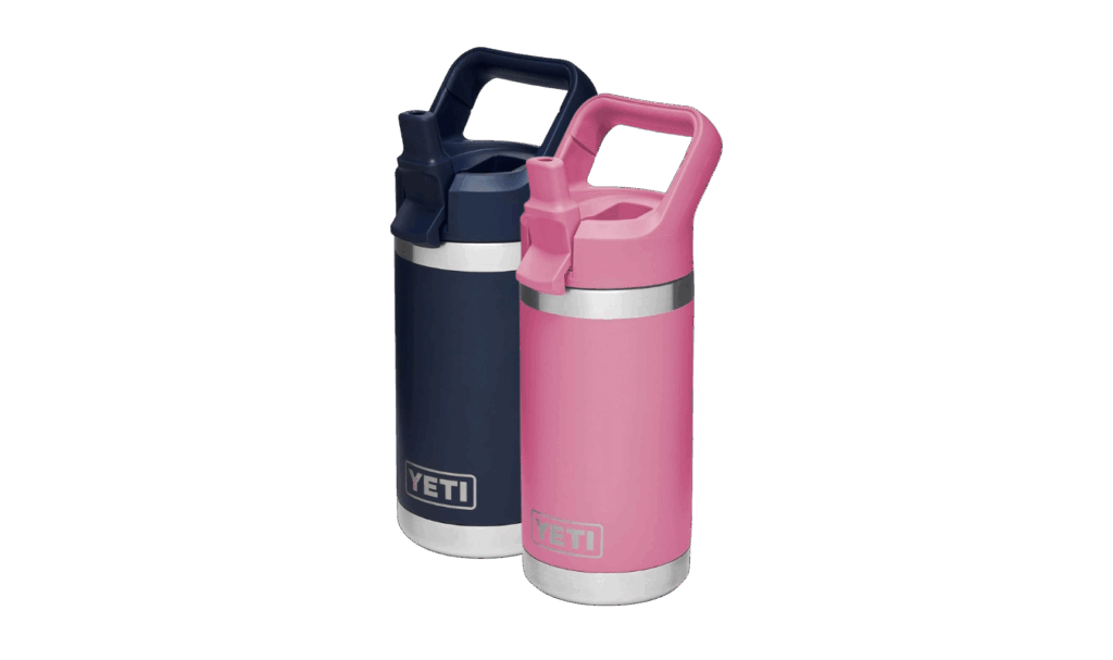yeti rambler jr. in blue and pink