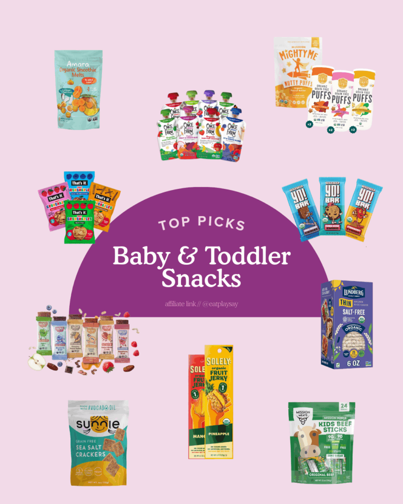 baby and toddler snack round up graphic