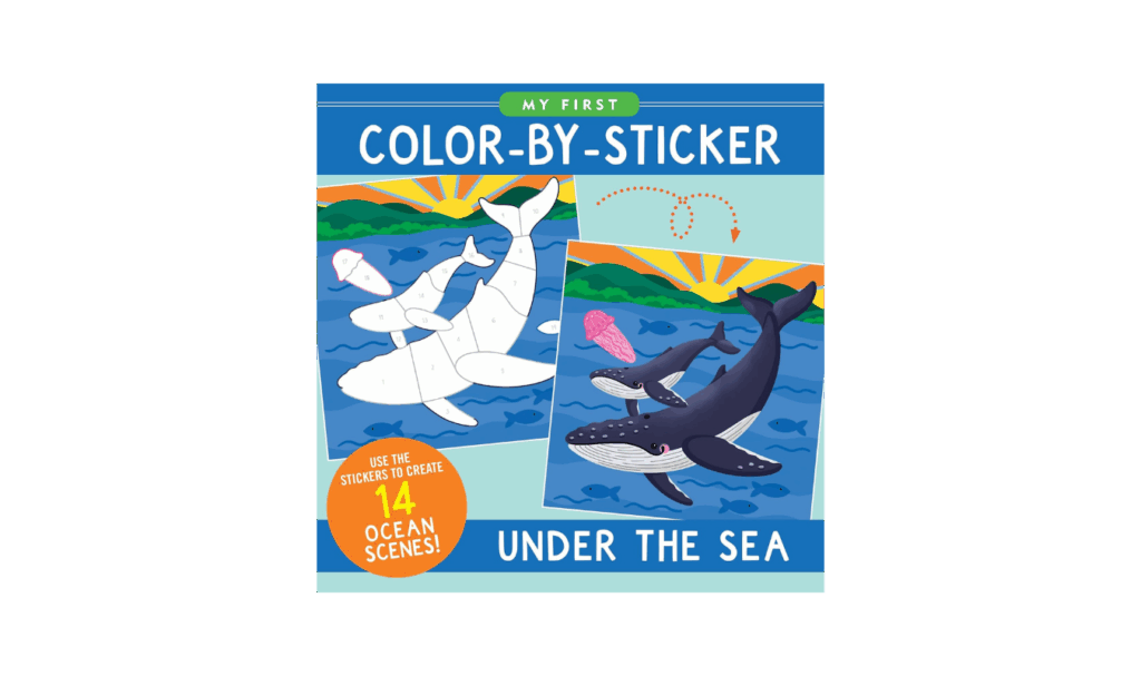 my first color by sticker book, under the sea theme