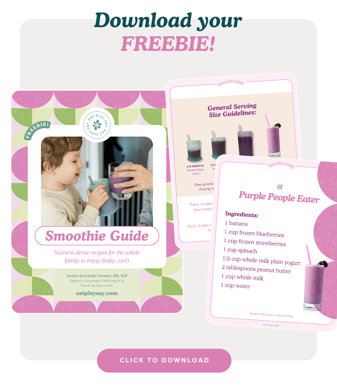 Smoothie guide freebie download graphic
