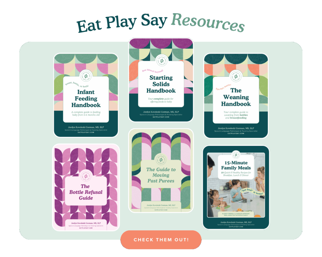 Eat Play Say feeding resources graphic