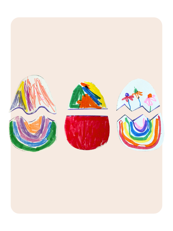 Egg puzzle craft for toddlers