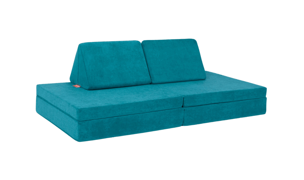 nugget play couch in aquamarine