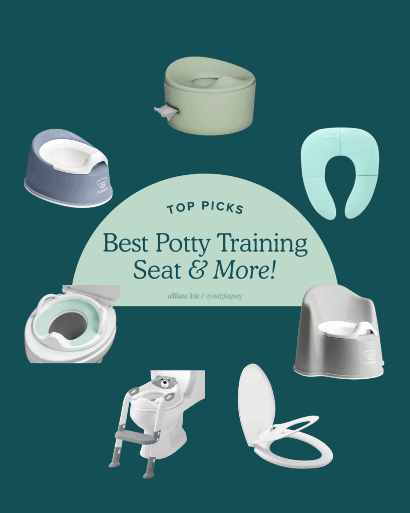 round up graphic of the best potty training seat and other potty chairs for toddlers