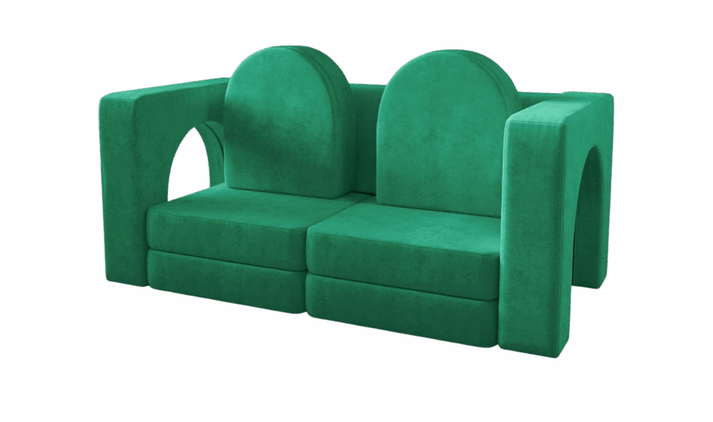 Wanan modular play couch for kids in green