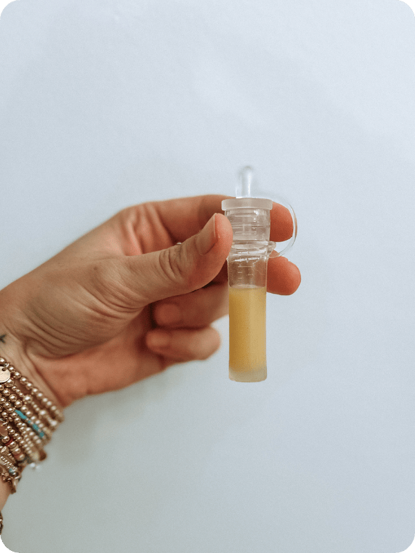 Colostrum collector when almost full